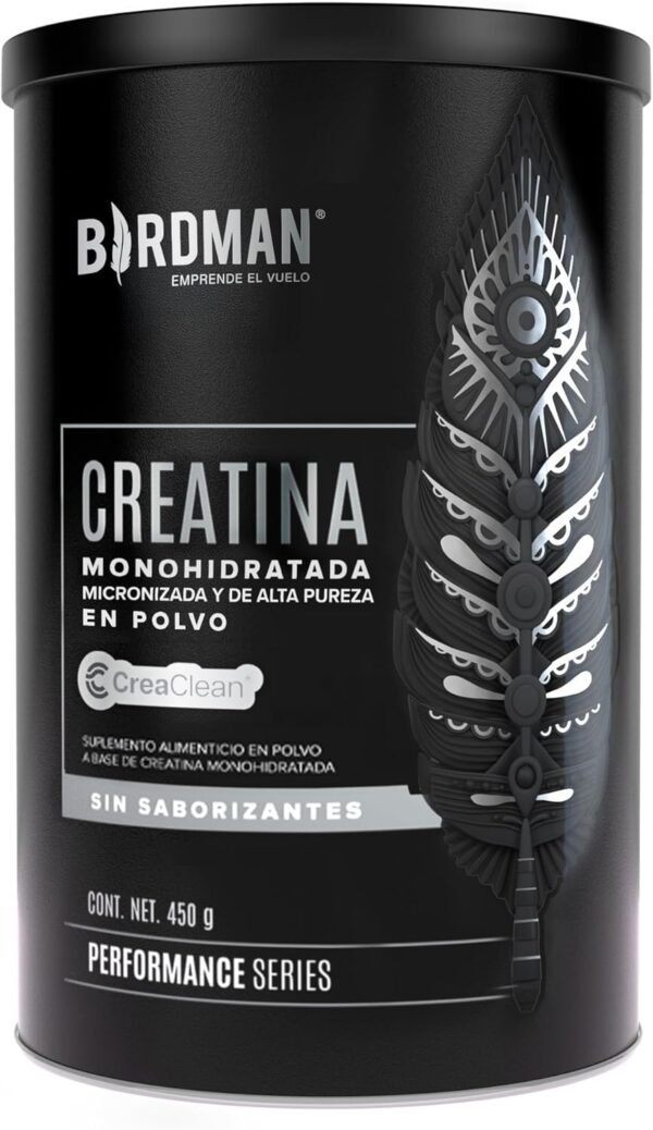 BIRDMAN | Creatina Monohidratada de Alta Pureza En Polvo Sin Sabor, Preworkout, Alto Rendimiento | 90 Servicios | 450g.