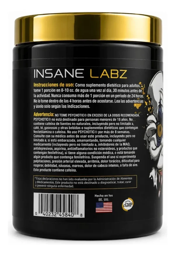 D_NQ_NP_2X_604141-MLM111879571432_062026-F Psychotic Gold Insane Labz 35 Servicios 203g Blue Punch