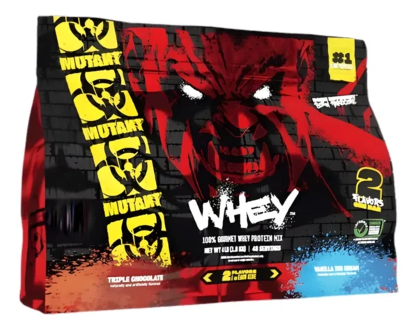 Mutant Whey Dual 4 Libras 2 Sabores 50 Servicios Sabor TRIPLE CHOCOLATE Y VAINILLA ICE CREAM