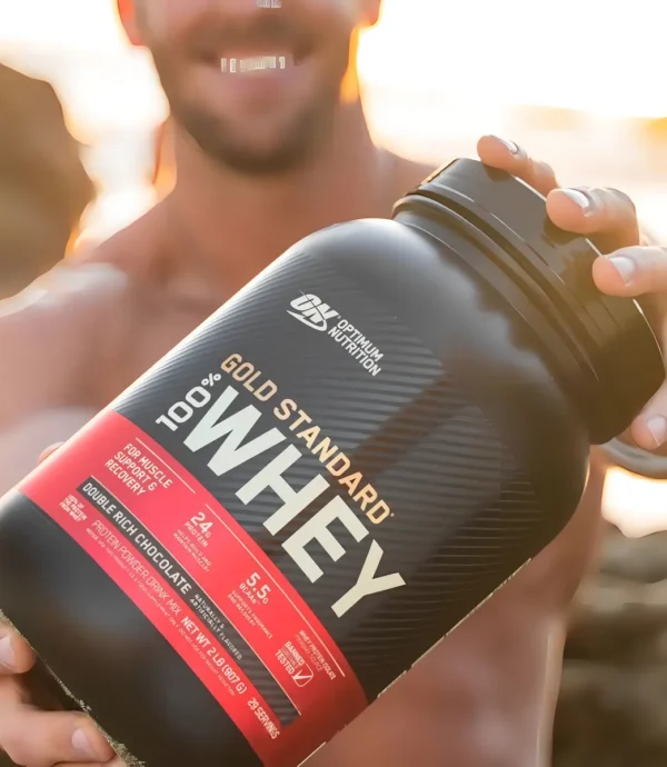 D_NQ_NP_2X_916261-MLU78423671777_082024-F Suplemento En Polvo Optimum Nutrition Proteína Gold Standard 100% Whey Proteína Sabor Double Rich Chocolate En Pote De 2.27kg